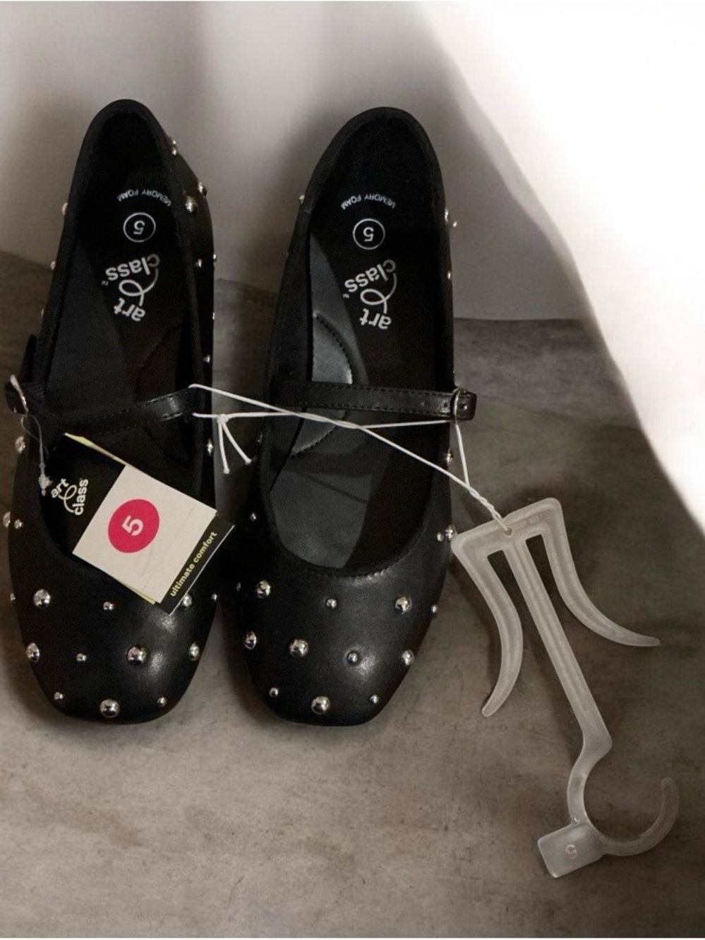 Buy one get one 50%off art class Black Studded Mary Jane Flats - Picture 5 of 5